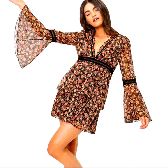 Nasty Gal Dresses & Skirts - ❤️ NASTY GAL ❤️ COLLECTION FLORAL BABY DOLL MINI DRESS .